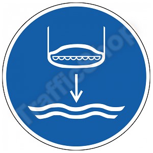 ISO 7010 Sticker Reddingsboot Te Water Laten M039